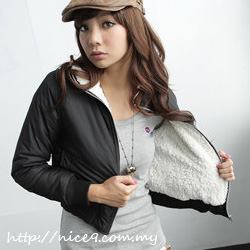 Apple Starry's Black Thick&Warm Jacket Apple Starry's Black Thick&Warm Jacket